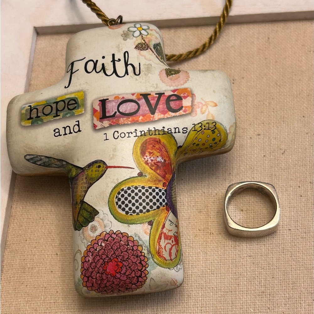 Sterling Silver Square Shape Ring - image 1